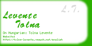 levente tolna business card